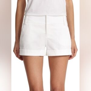 Alice+ Olivia White Cuffed Shorts- small